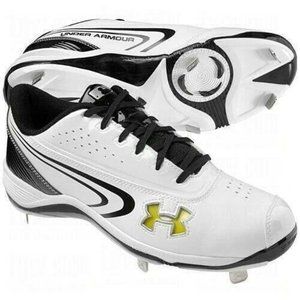 Mens Baseball Cleats Under Armour 16 White Black Ignite III Low Metal Shoes